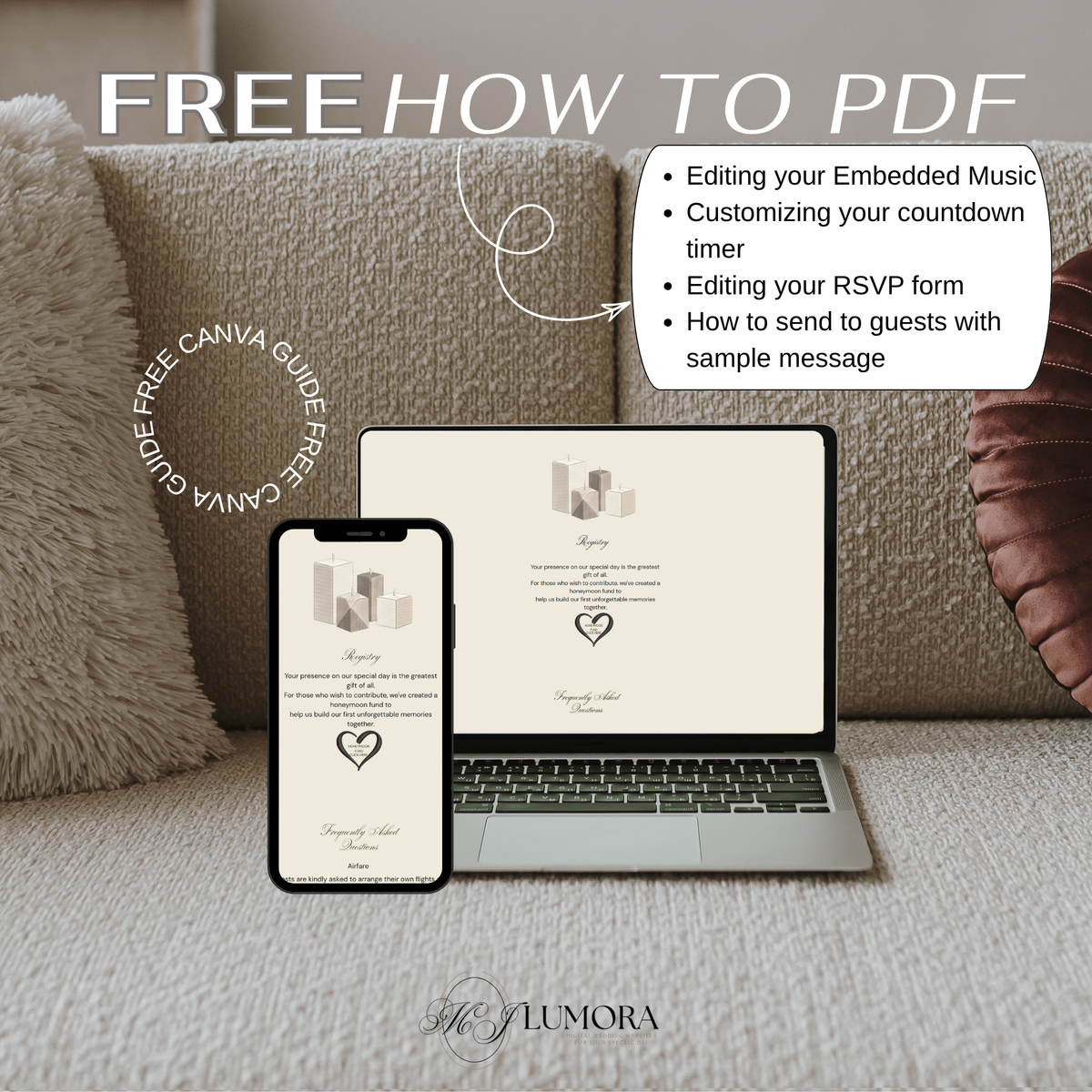 Minimalist elegant wedding website