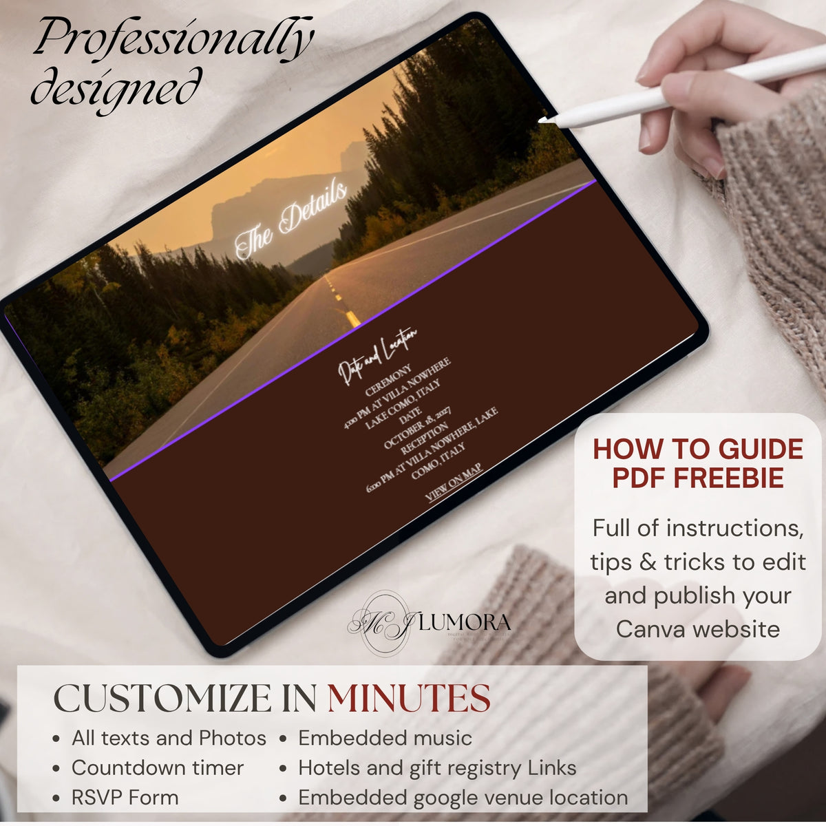 Car design Editable Wedding Website Canva Templates |Luxury Wedding Website Designs