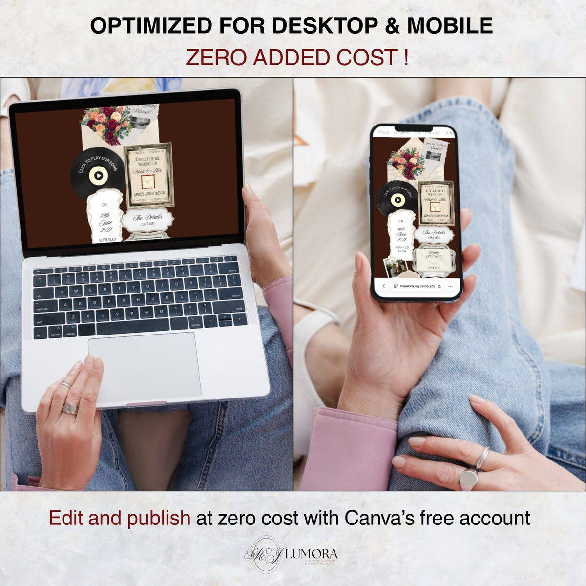 Car design Editable Wedding Website Canva Templates |Luxury Wedding Website Designs