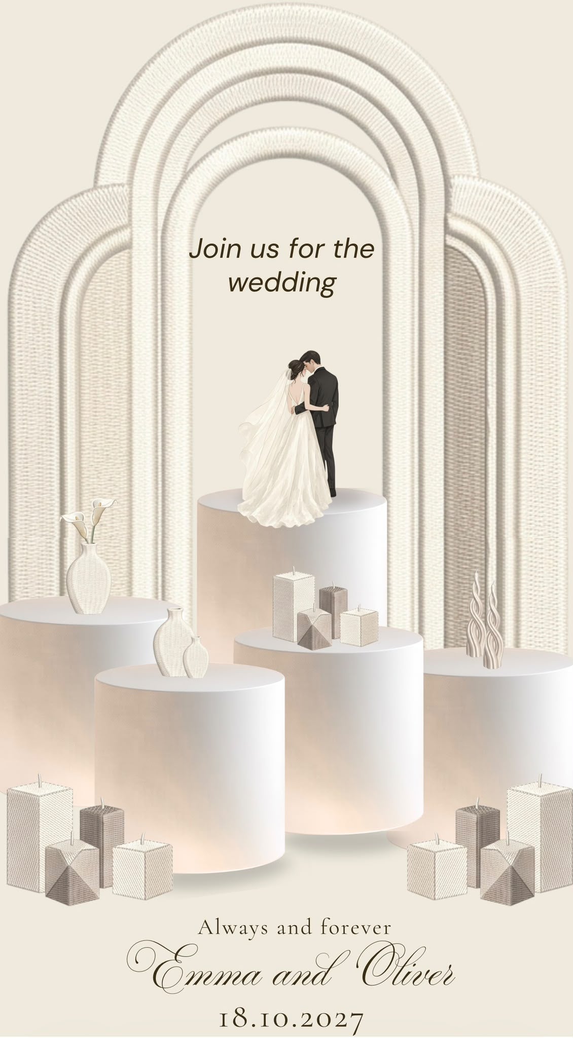 Minimalist elegant wedding website