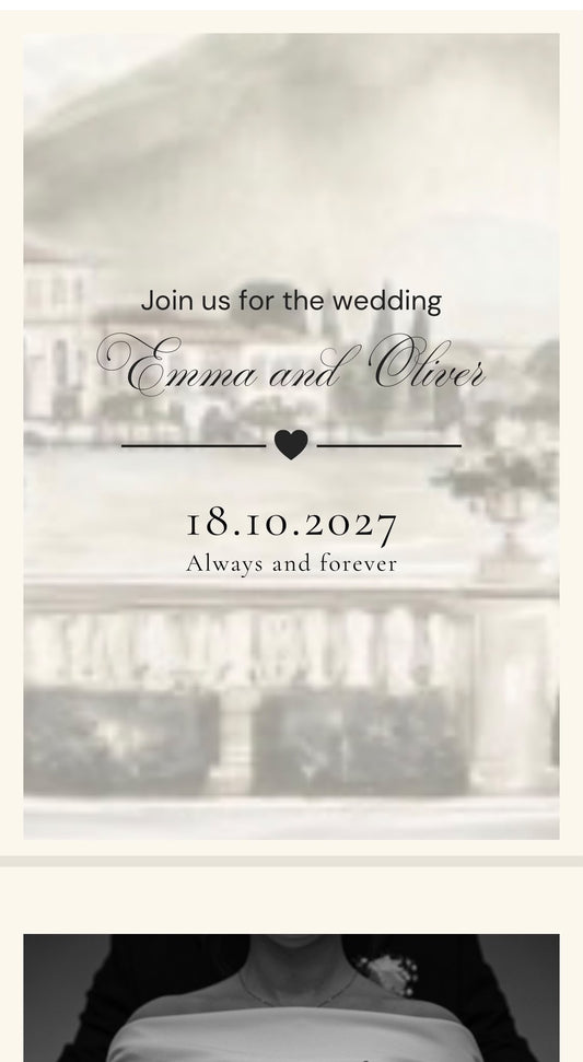 Black & beige elegant editable wedding website
